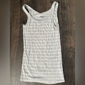 Merona Gray Striped Women's Tank Top